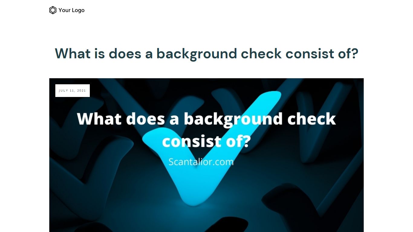 What is does a background check consist of? - ScanTailor